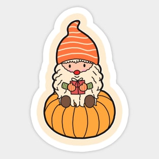 Cute Gnome Happy Thanksgiving Sticker